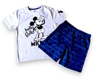 Koszulka i spodenki Mickey jasny szary 140