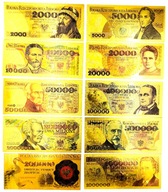 ZESTAW KOLEKCJONERSKI DUŻY Polskie Banknoty Pozłacane PRL CERTYFIKAT GRATIS