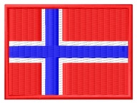 Naszywka flaga Norwegii Norwegia haftowana z termofolią 7 cm szeroka