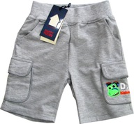 6-7 (116-122) Chlapčenské krátke šortky letné vrecko ŠORTKY K260 sivé