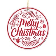 Bombka Dekoracja Ozdoba na Choinkę Boże Narodzenie Napis Merry Christmas
