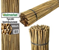 TYCZKI BAMBUSOWE PODPORY TYCZKA Z BAMBUSA 105 cm 8/10 mm 100 szt bambus