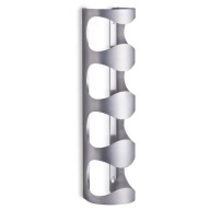 ROZSDAMENTES ACÉL BORTARTÓ ÁLLVÁNY EZÜST 4 PALACKHOZ 45X10 CM ZELLER