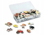 Állatfarm mágnesek 95 db/hűtő tábla gyerek tanulás Playtive