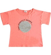 iDO 44867 Dievčenské tričko farba koral 164