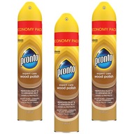 3X300ML PRONTO DO MEBLI SPRAY DO CZYSZCZENIA I PIELĘGNACJI DREWNA POŁYSK