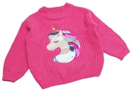 sweter sweterek dziecięcy dla dziewczynki jednorożec 110 A87