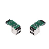 2x 9pin to dual USB 2.0 female adapter