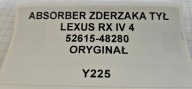 ABSORBER der Stoßstange heck LEXUS RX IV 4 52615-48280