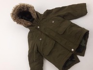 GEORGE ocieplana KURTKA PARKA zimowa Z FUTERKIEM _ 86/92cm