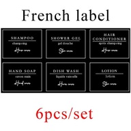 czarny francuski styl etykiety Etykieta na butelkę