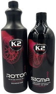 Gél na čistenie diskov K2 1l + K2 Sigma PRO gél na pneumatiky a gumu 1000ml