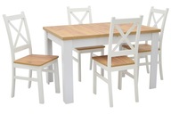 Zestaw Stół i 4 krzesła Krzyżak DĄB CRAFT