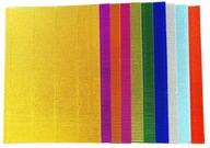 Farebný vlnitý papier na vystrihovanie SCRAPBOOKING 10 ks A4 mix METALICKÁ