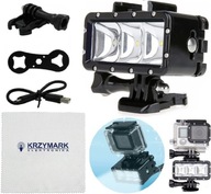 LAMPA LED WODOODPORNA DO KAMER GOPRO HERO 10 5 6 3 4 XIAOMI SJCAM DJI INSTA