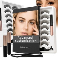 FEKETE MÁGNESES MŰSZEMPILLA SZETT - 7 PÁR 2X AILINER + CSIPESZ