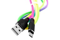 Kabel przewód USB micro USB 1m wielokolorowy 2,4A