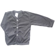 Kaftanik koszulka 110 bluzka rozpinana gładka cała popielata bawełna 100%