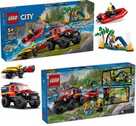 LEGO CITY 60412 TERENOWY WÓZ STRAŻACKI Z ŁODZIĄ RATUNKOWĄ