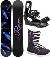 Zestaw Snowboardowy RAVEN Mia Black 139cm + buty Diva + wiązania S230