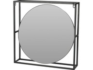 Okrúhle zrkadlo v kovovom ráme, 45 x 45 cm
