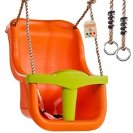 Korčekové sedadlo na hojdačku - LUXE oranžové (0-3 rokov)
