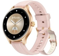 SMARTWATCH NŐI ÓRA RÓZSASZÍN 2 SZÍJJAL 1,27" EGÉSZSÉG MONITOR IP68