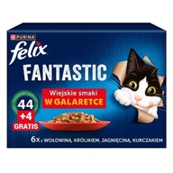 Felix Fantastic Wiejskie Smaki w Galaretce Saszetki 48x85g (44+4 gratis)