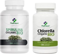 MedFuture Chlorella Organic Bio + Spirulina Organic Bio Algi Trávenie