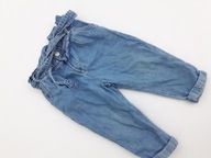TU modne SPODNIE CHINOSY a'la jeans PAPERBAG blue _ 80/86cm