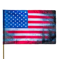 Flaga USA Replika 60x90cm Wojenna Zniszczona