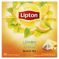 Lipton Herbata czarna aromatyzowana Lemon Cytryna piramidki 20 szt. 34g