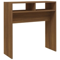 vidaXL Konzolový stolík, hnedý dub, 78x30x80 cm