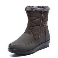 35 Brownboots Women Snow Kožušina Topánky pre ženy Nepremokavé topánky Topánky na zips