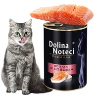 Dolina Noteci PREMIUM mokré krmivo pre mačky BOHATÁ NA LOSOSA bez obilnín 400g