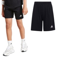 Krótkie Spodenki Dziecięce ADIDAS Sportowe na WF Czarne ENTRADA 22 r.152cm