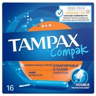 Tampony TAMPAX Compak 16szt. SUPER PLUS Insertion
