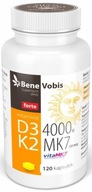 BENE VOBIS WITAMINA D3 4000IU+K2 MK7 120k FORTE