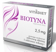 Vitadiet Biotín 2,5 Mg 60 Tab Krásne Vlasy