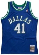Dallas Mavericks Dirk Nowitzki 41 Royal Replika Jersey Swingman 2.0