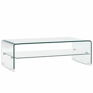 vidaXL Konferenčný stolík, priehľadný, 98 x 45 x 31 cm, tvrdené sklo, 2847