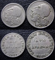 Grecja 1 i 2 drachmy 1926