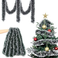 Karácsonyi girland, zöld, fehér, 3 db, 2 m, karácsonyi dekoráció