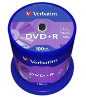 Płyta Verbatim DVD+R 4,7 GB 100 szt. AZO