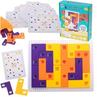 Gra logiczna układanka klocki tetris łamigłówka+ karty 42el.