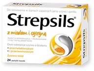 Strepsils z miodem i cytryną, pastylki, 24 szt.