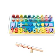 Lalia Fa játék oktató hal karikák, számok formák puzzle