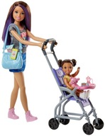 MATTEL FJB00 Barbie opiekunka Bobas z wózkiem