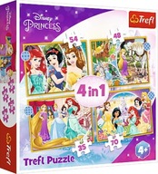 Puzzle 4w1 Trefl - Szczęśliwy Dzień Księżniczki