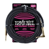 ERNIE BALL EB 6081 Kabel gitarowy jack-jack kątowy mono 3.05mb CZARNY ZE ZŁ